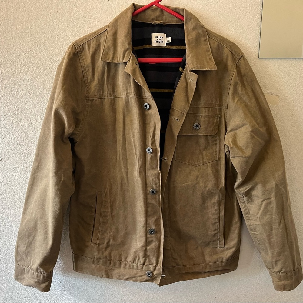 Flint and Tinder: Flannel-lined Waxed Trucker Jacket